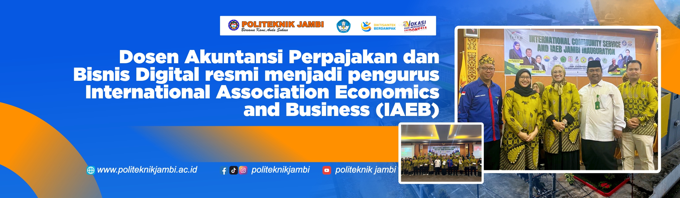 Dosen Akuntansi Perpajakan dan Bisnis Digital resmi menjadi pengurus International Association Economics and Business (IAEB)