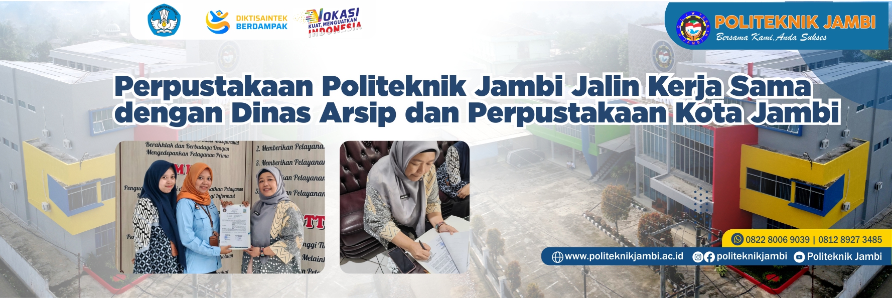 Perpustakaan Politeknik Jambi Jalin Kerja Sama dengan Dinas Arsip dan Perpustakaan Kota Jambi